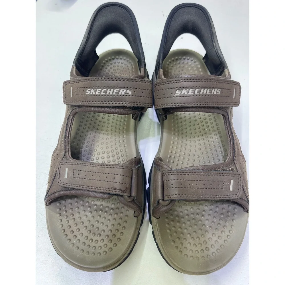 Skechers Hands Free Slip-ins Mens Sandals 205289 Chocolate Brown Hiking Size 10